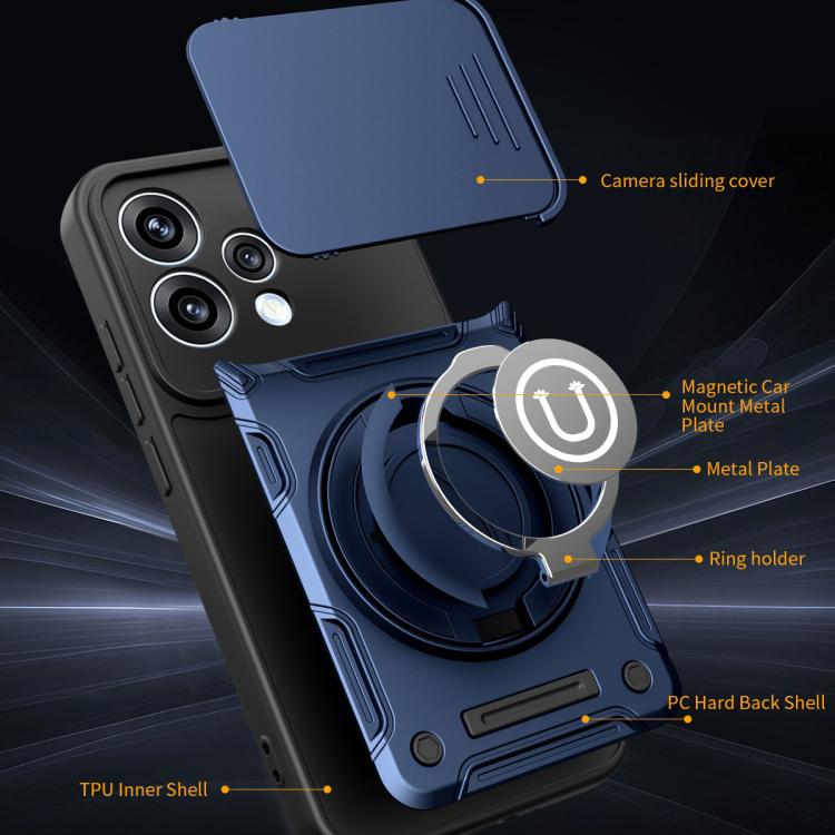 For OPPO Reno15 Pro 5G Global Sliding Camshield Holder Magnetic Phone Case