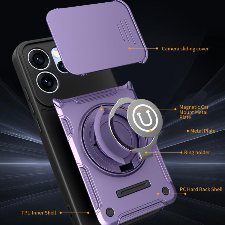 For OPPO Reno15 Pro Max 5G Global Sliding Camshield Holder Magnetic Phone Case