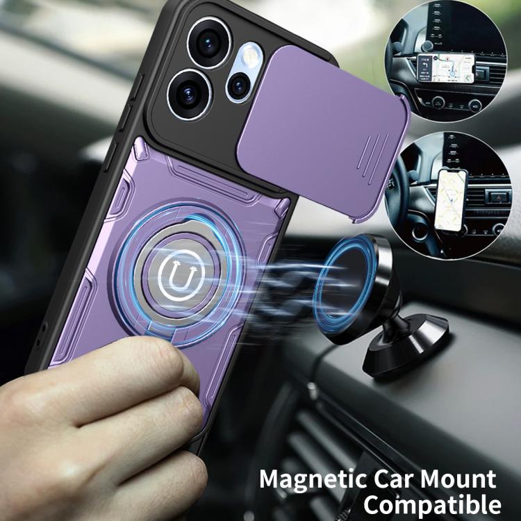 For OPPO Reno15 Pro Max 5G Global Sliding Camshield Holder Magnetic Phone Case