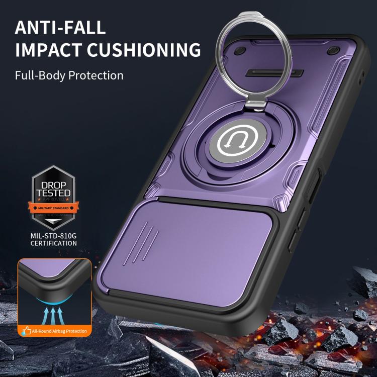 For OPPO A5x 4G / 5G Sliding Camshield Holder Magnetic Phone Case