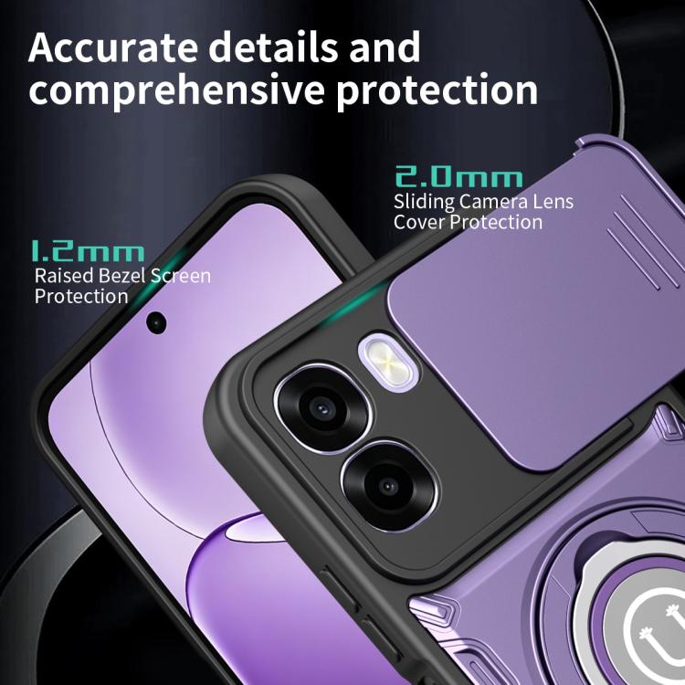 For OPPO A5x 4G / 5G Sliding Camshield Holder Magnetic Phone Case