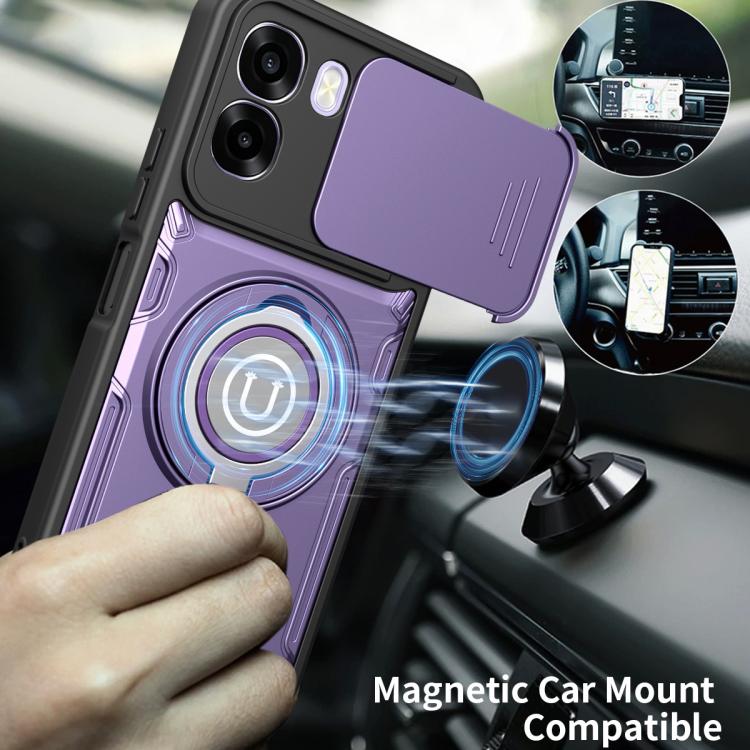 For OPPO A5x 4G / 5G Sliding Camshield Holder Magnetic Phone Case