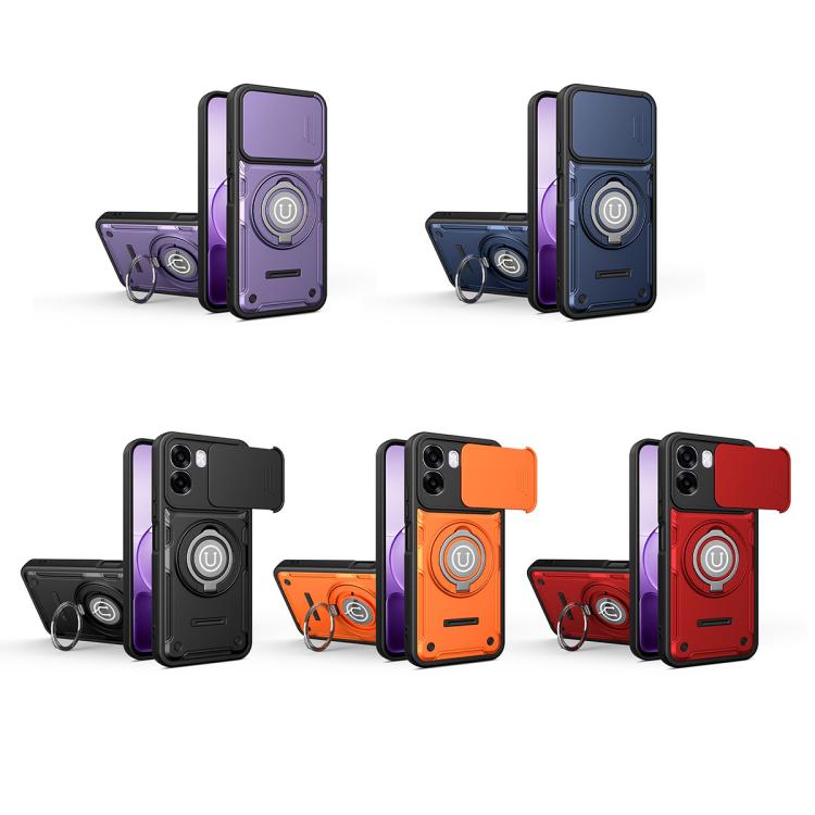 For OPPO A6 / A6x 4G Global Sliding Camshield Holder Magnetic Phone Case