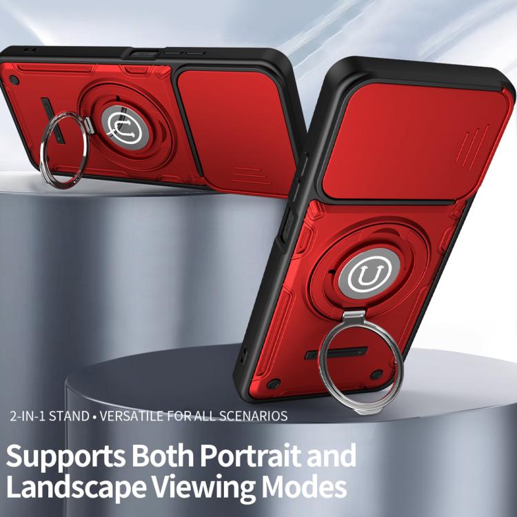 For Realme C61 / C63 4G Sliding Camshield Holder Magnetic Phone Case