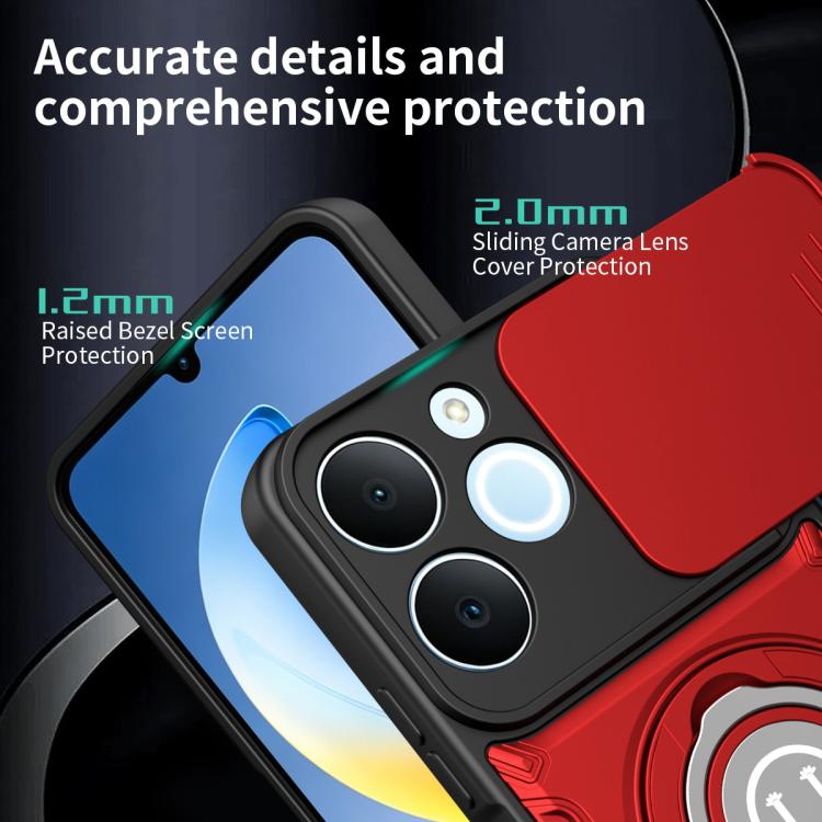 For Realme C61 / C63 4G Sliding Camshield Holder Magnetic Phone Case
