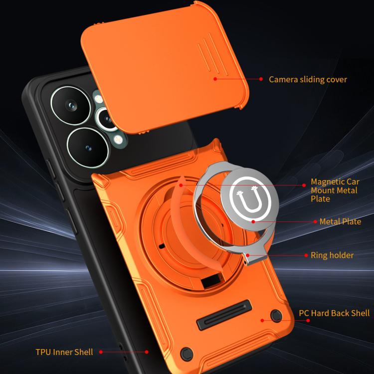 For Realme 15 5G / 15 Pro 5G Sliding Camshield Holder Magnetic Phone Case