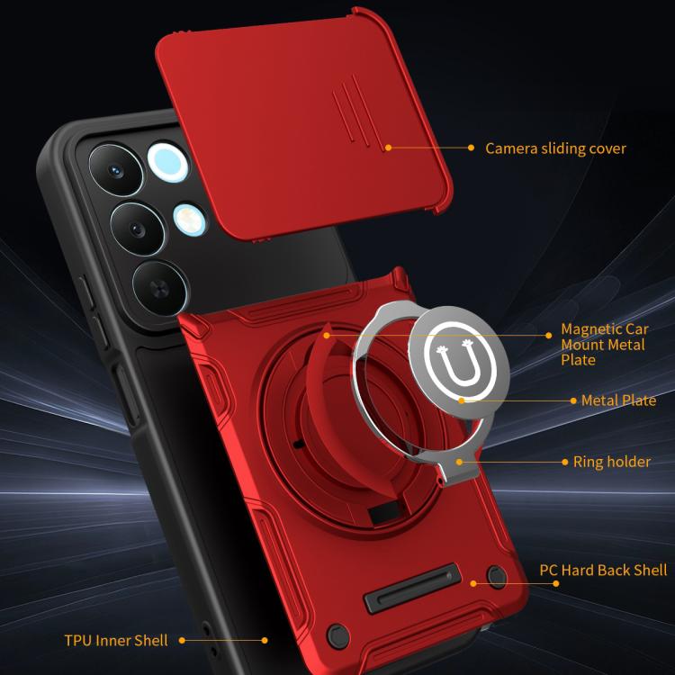 For Realme 15x 5G India / C85 5G Sliding Camshield Holder Magnetic Phone Case