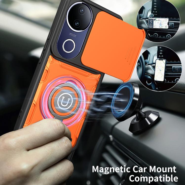 For vivo V50 5G / V50e Sliding Camshield Holder Magnetic Phone Case