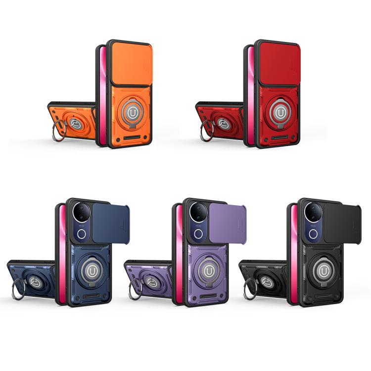 For vivo V50 5G / V50e Sliding Camshield Holder Magnetic Phone Case