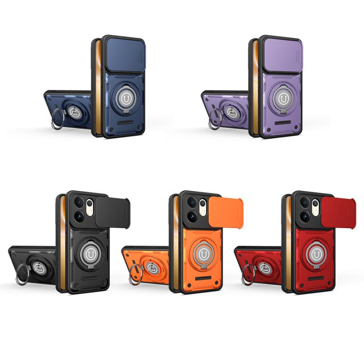 For vivo V60 5G / V60e Sliding Camshield Holder Magnetic Phone Case