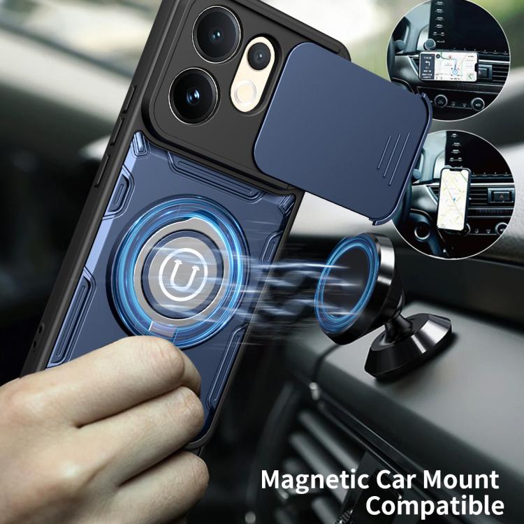 For vivo V60 5G / V60e Sliding Camshield Holder Magnetic Phone Case