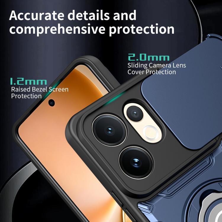 For vivo V60 5G / V60e Sliding Camshield Holder Magnetic Phone Case