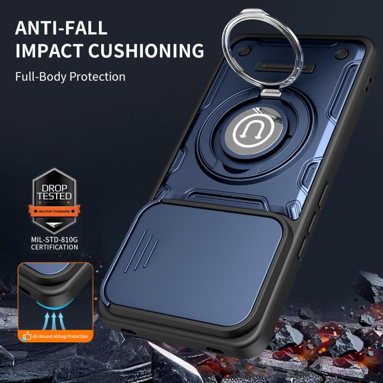For vivo V60 5G / V60e Sliding Camshield Holder Magnetic Phone Case