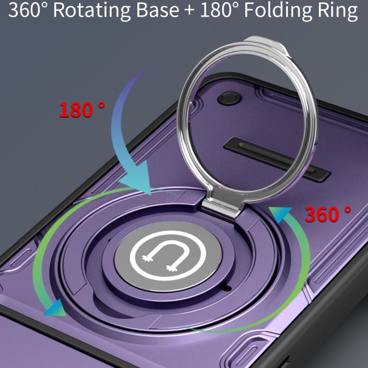 For vivo V60 Lite 4G Sliding Camshield Holder Magnetic Phone Case