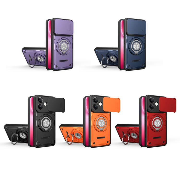 For vivo V60 Lite 4G Sliding Camshield Holder Magnetic Phone Case