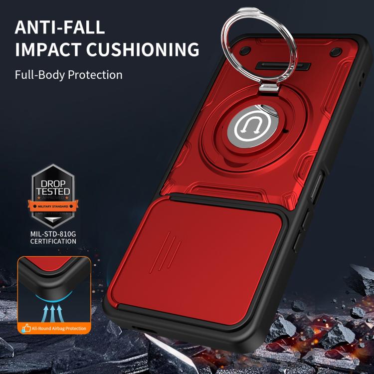 For vivo Y04 4G / Y19s 5G / Y29s 5G Sliding Camshield Holder Magnetic Phone Case