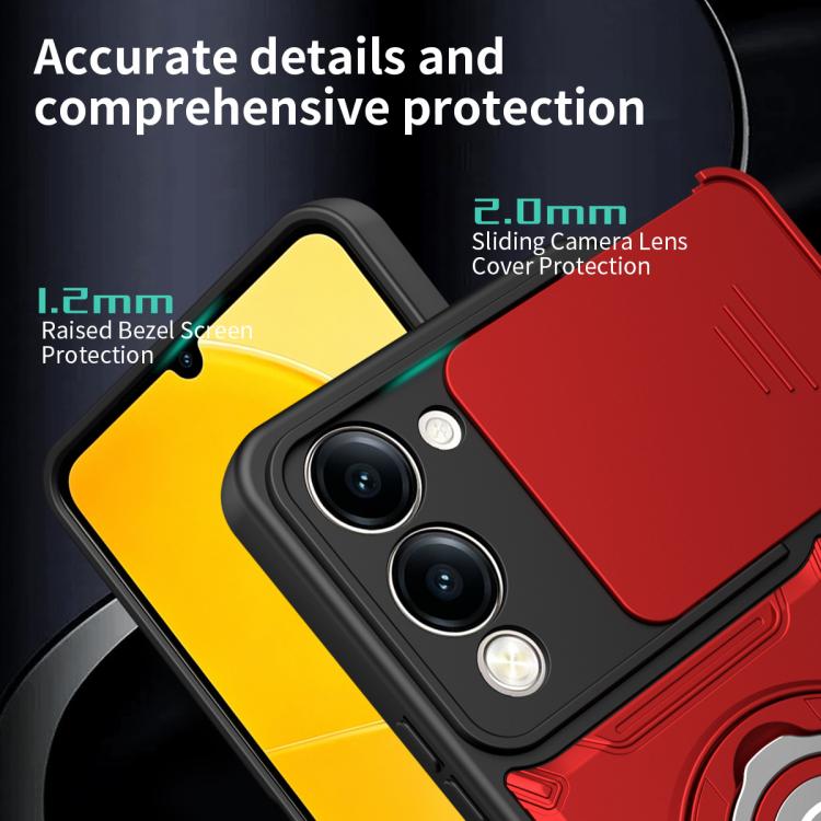 For vivo Y04 4G / Y19s 5G / Y29s 5G Sliding Camshield Holder Magnetic Phone Case