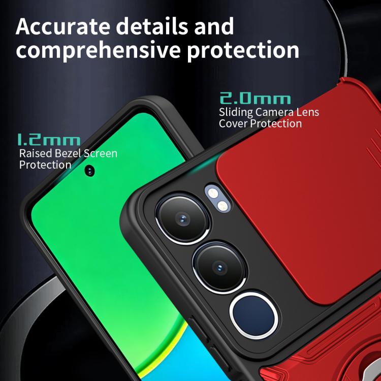 For vivo Y19s 4G Sliding Camshield Holder Magnetic Phone Case