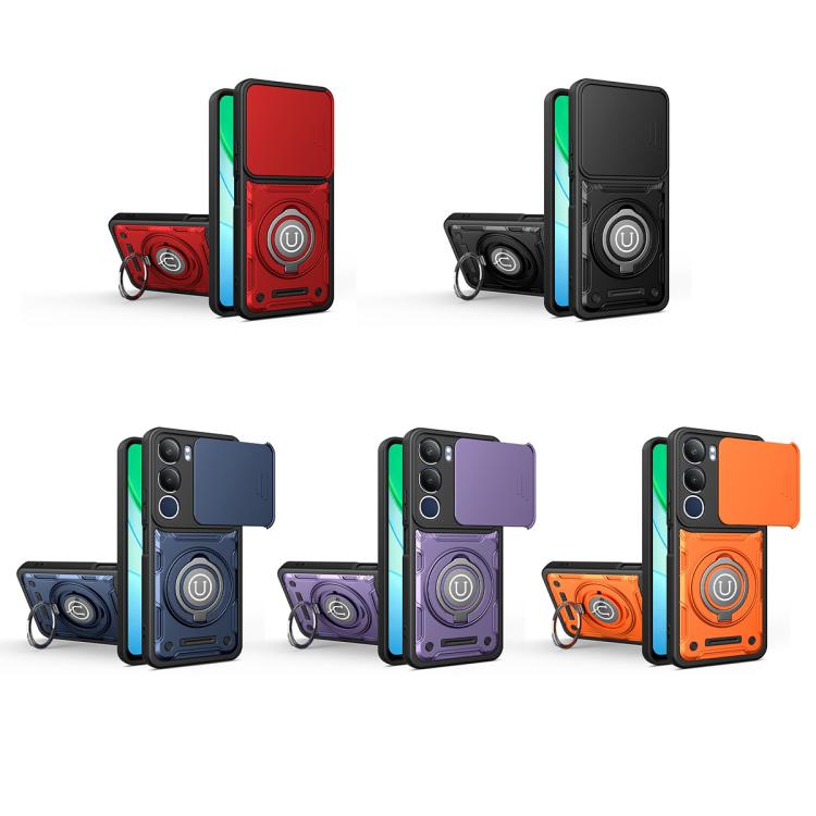 For vivo Y19s 4G Sliding Camshield Holder Magnetic Phone Case