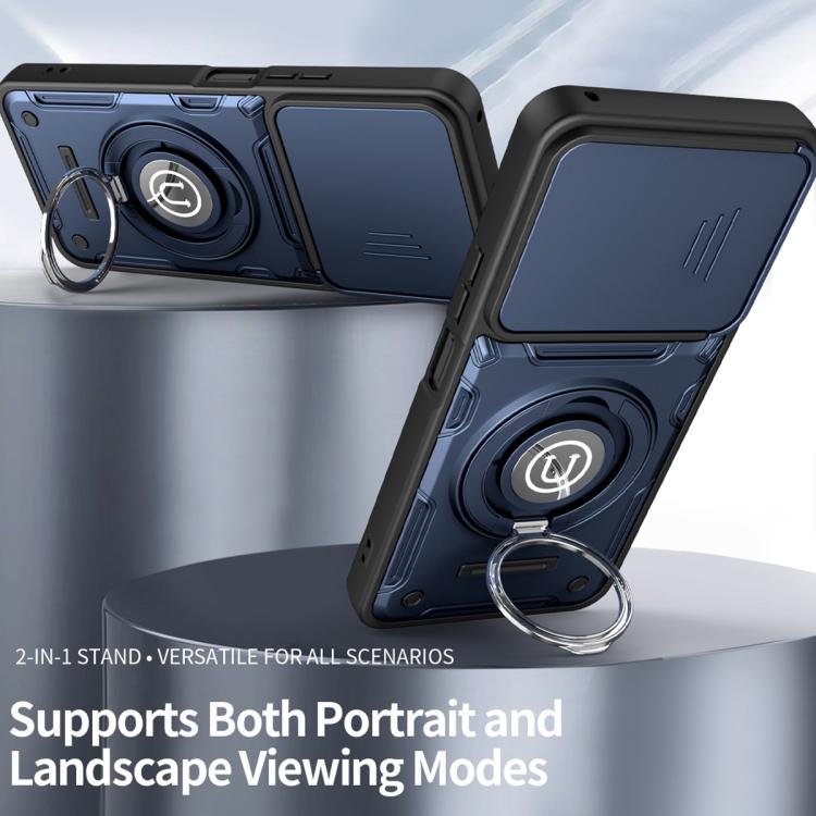 For vivo Y29 4G / Y31 Pro / T4x Sliding Camshield Holder Magnetic Phone Case