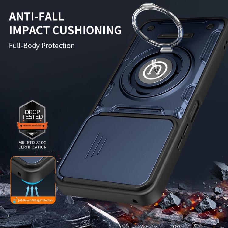For vivo Y29 4G / Y31 Pro / T4x Sliding Camshield Holder Magnetic Phone Case
