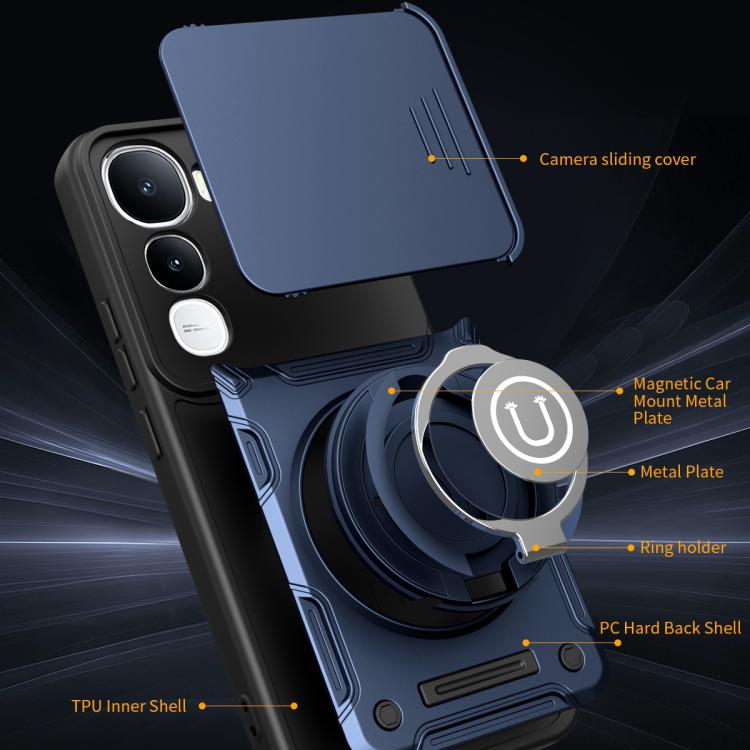 For vivo Y400 5G Sliding Camshield Holder Magnetic Phone Case