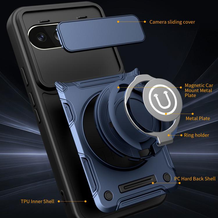 For Google Pixel 10 Pro XL 5G Global Sliding Camshield Holder Magnetic Phone Case