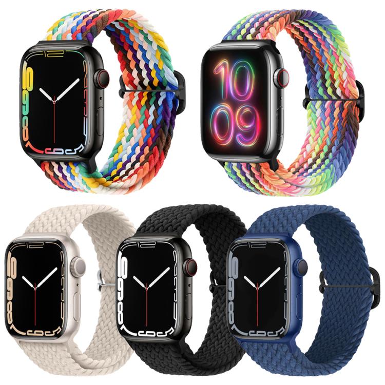 For Apple Watch 38 / 40 / 41 / S11 42mm 5 Pack xDfind Sliding Buckle Nylon Braided Watch Band