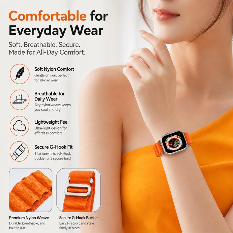 For Apple Watch 42 / 44 / 45 / 46 / 49mm 5 Pack xDfind Aline Nylon Loop Watch Band
