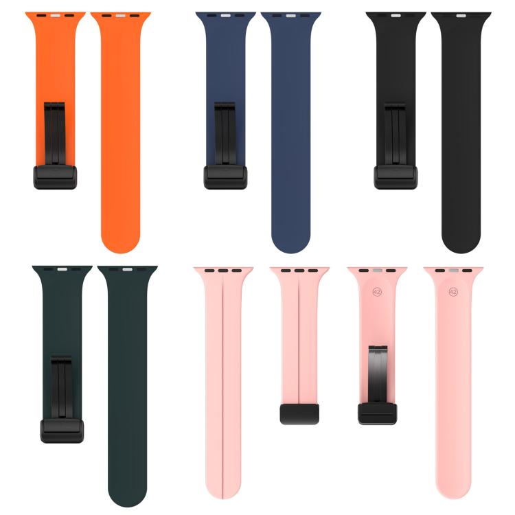 For Apple Watch 42 / 44 / 45 / 46 / 49mm 5 Pack xDfind Solid Color Magnetic Buckle Silicone Watch Band