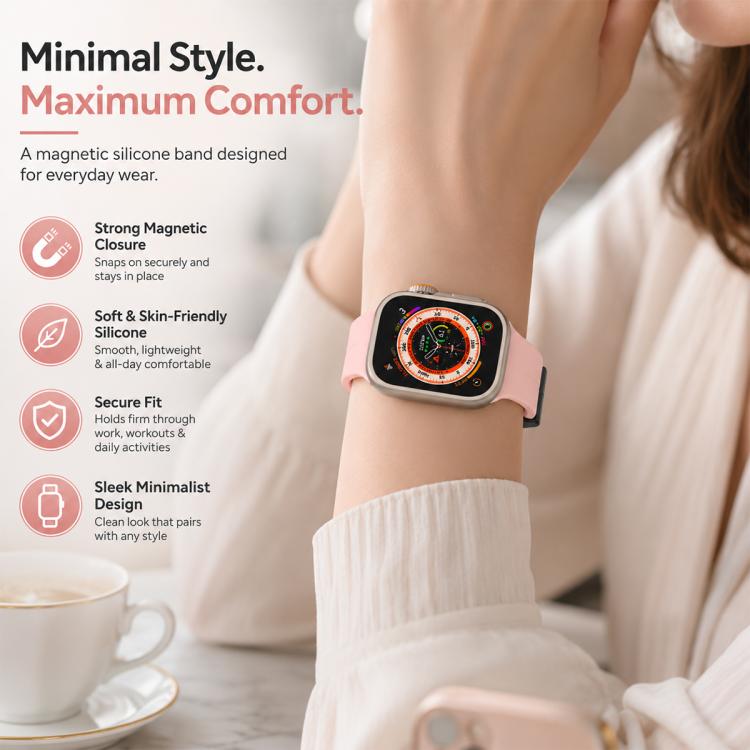 For Apple Watch 38 / 40 / 41 / S11 42mm 5 Pack xDfind Solid Color Magnetic Buckle Silicone Watch Band