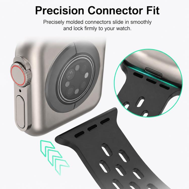 For Apple Watch 42 / 44 / 45 / 46 / 49mm 5 Pack xDfind Magnetic Clasp Silicone Watch Band
