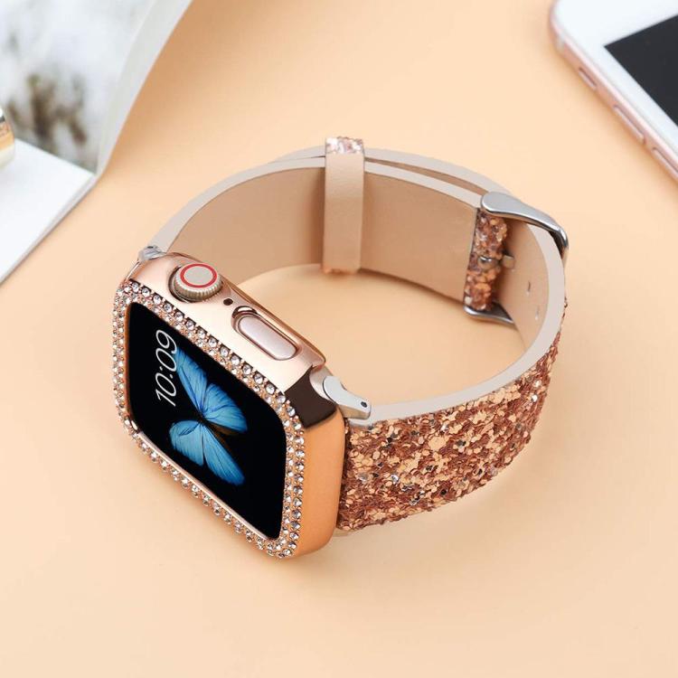 For Apple Watch 38 / 40 / 41 / S11 42mm 5 Pack xDfind Glitter Sequins Vegan Leather Watch Band