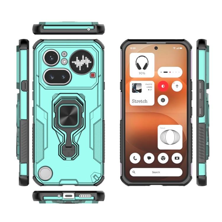 For Nothing Phone 4a Pro WANLONFENG Metal Kickstand Phone Case with Screen Protector