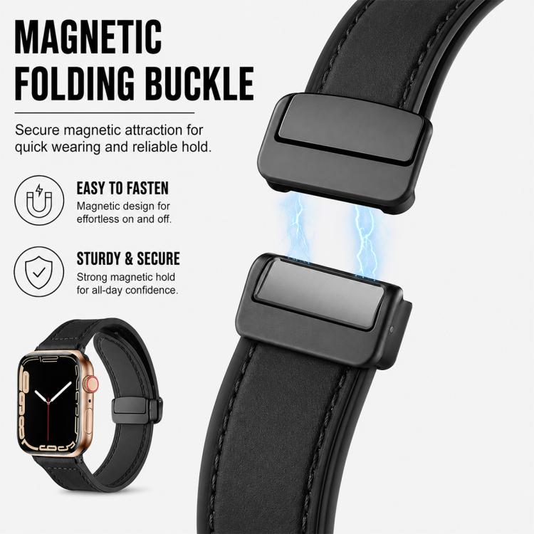 For Apple Watch 38 / 40 / 41 / S11 42mm 5 Pack xDfind Crazy Horse Pattern Silicone Skin Magnetic Buckle Watch Band