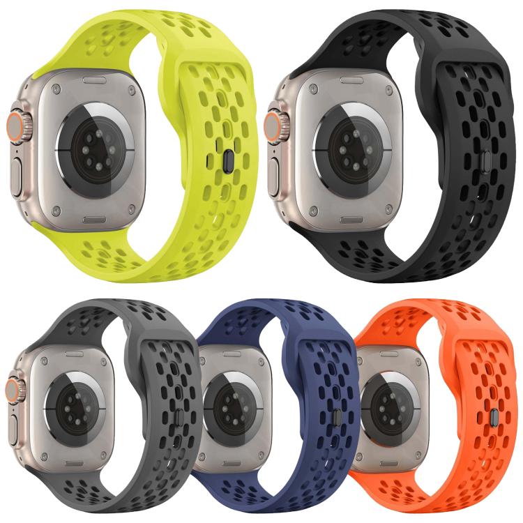 For Apple Watch 42 / 44 / 45 / 46 / 49mm 5 Pack xDfind Mesh Reverse Buckle Silicone Watch Band