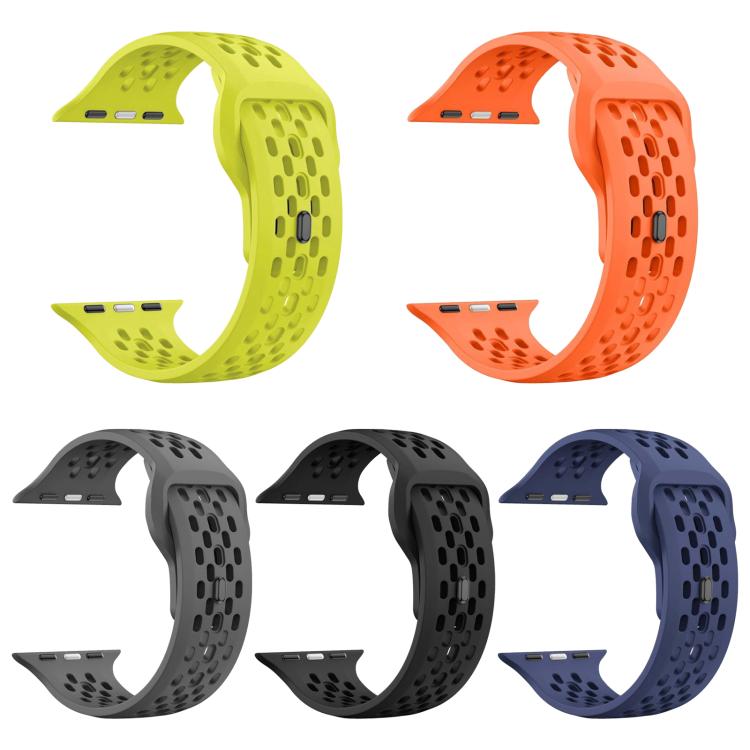 For Apple Watch 42 / 44 / 45 / 46 / 49mm 5 Pack xDfind Mesh Reverse Buckle Silicone Watch Band