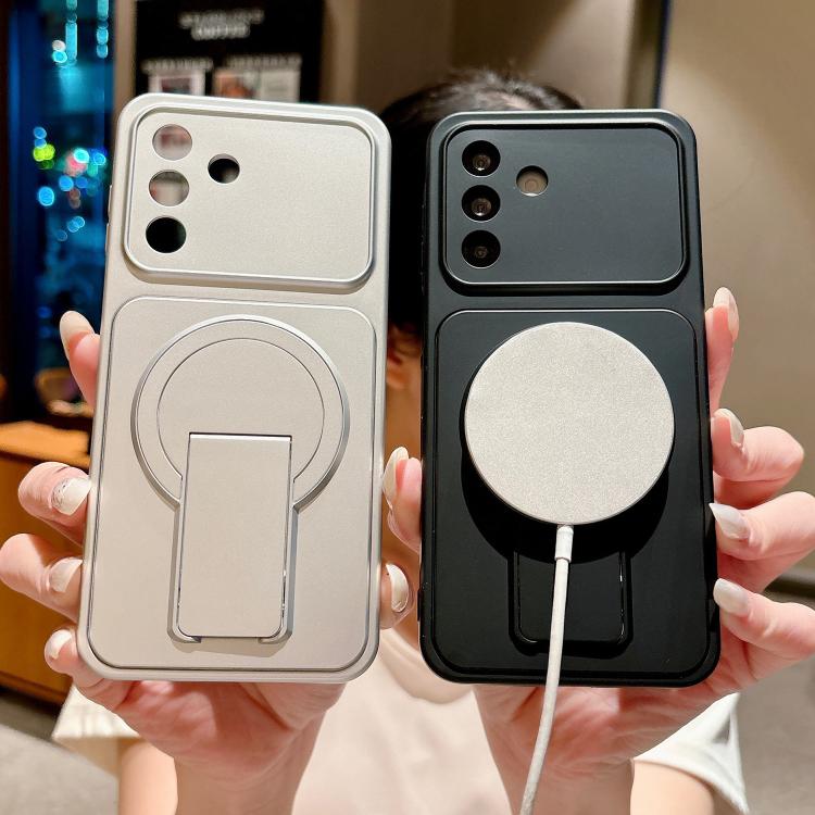 For Galaxy A05s Instantly Transforms Into 17 Pro Invisible Holder Magnetic Phone Case