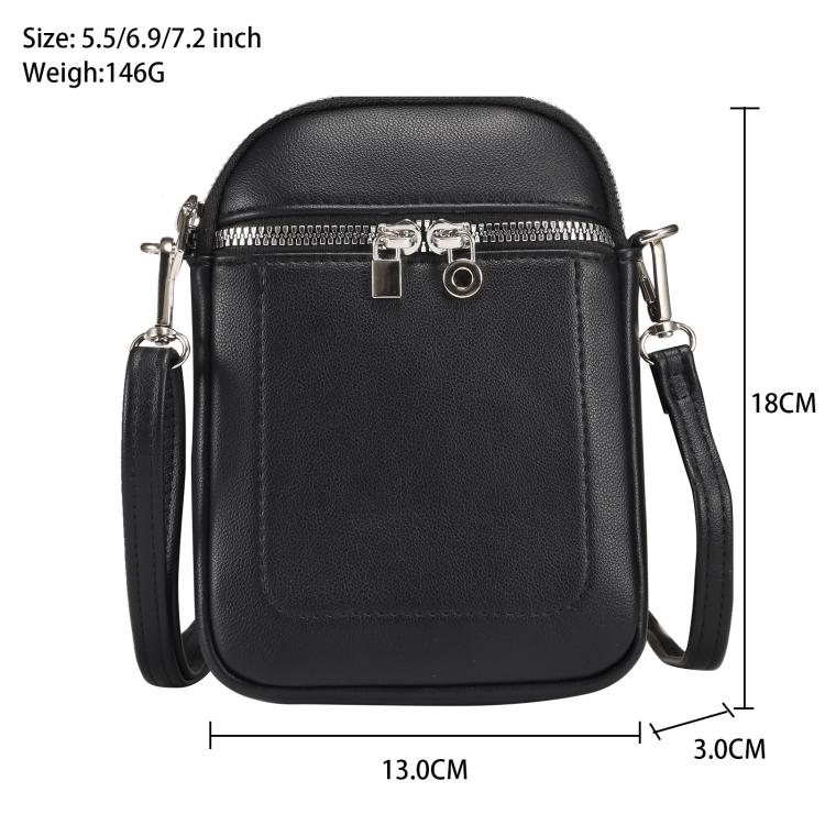 Mini Lambskin Texture Crossbody Phone Bag