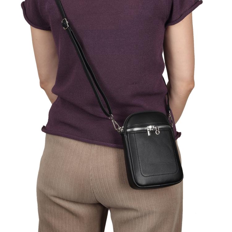 Mini Lambskin Texture Crossbody Phone Bag