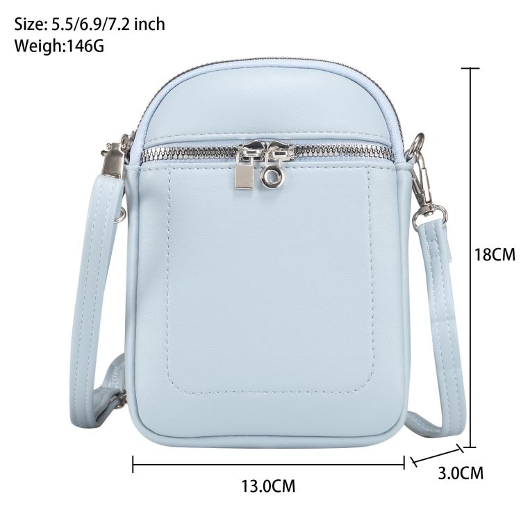 Mini Lambskin Texture Crossbody Phone Bag