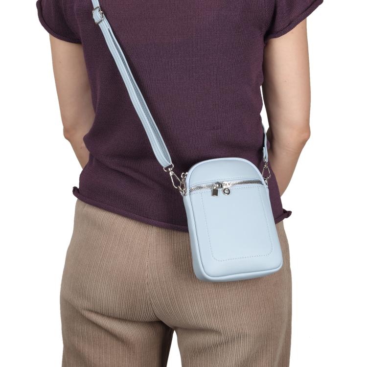 Mini Lambskin Texture Crossbody Phone Bag