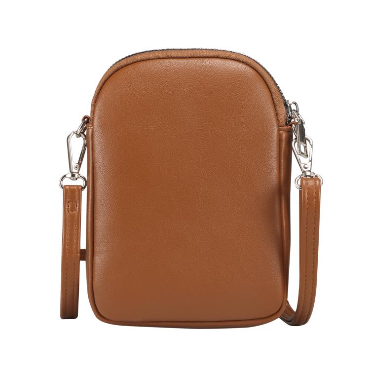Mini Lambskin Texture Crossbody Phone Bag