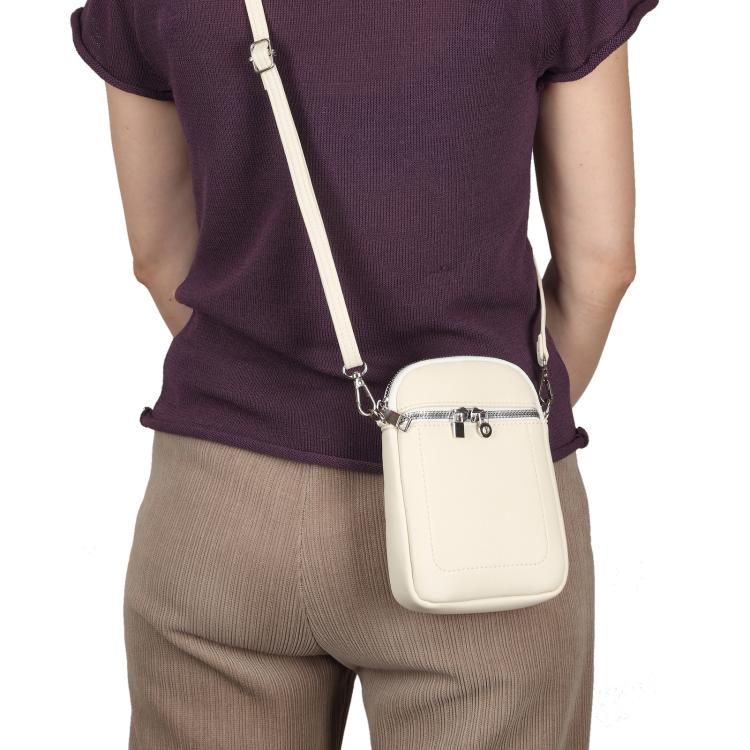 Mini Lambskin Texture Crossbody Phone Bag
