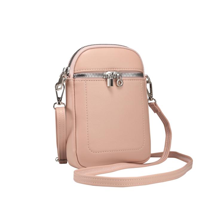 Mini Lambskin Texture Crossbody Phone Bag