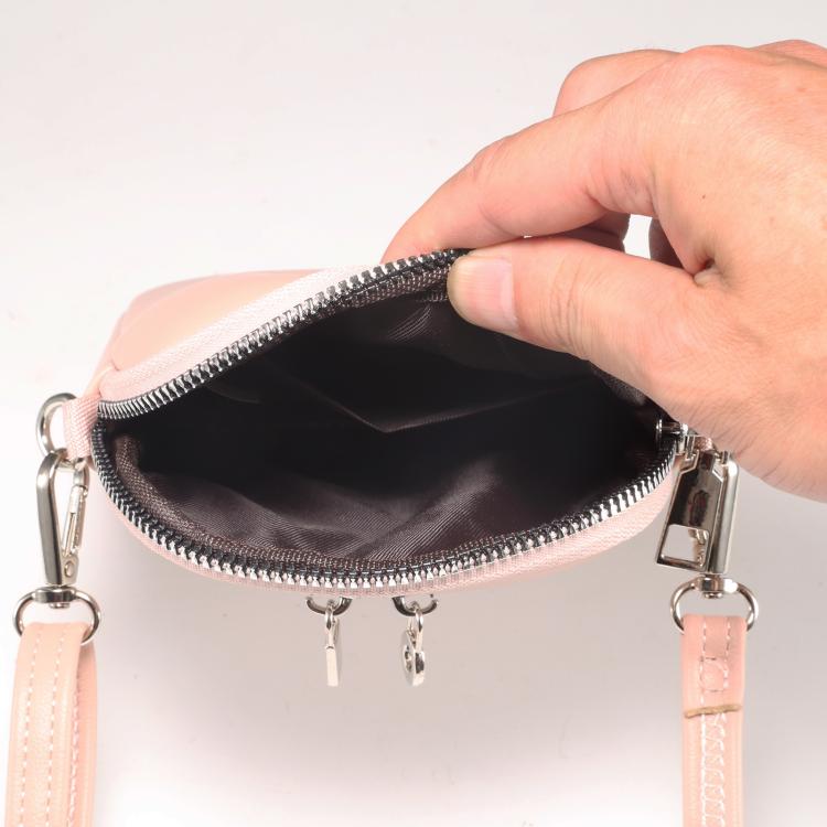 Mini Lambskin Texture Crossbody Phone Bag