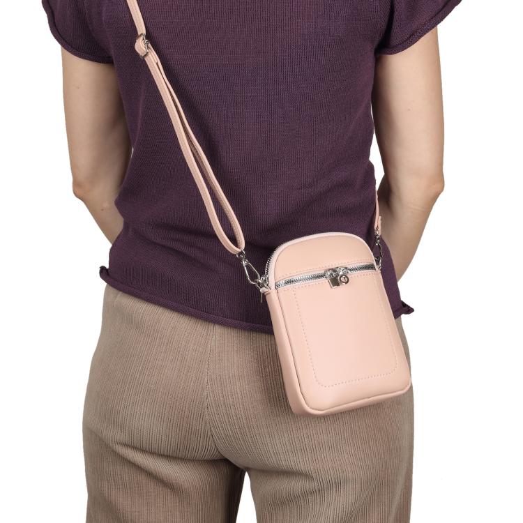 Mini Lambskin Texture Crossbody Phone Bag