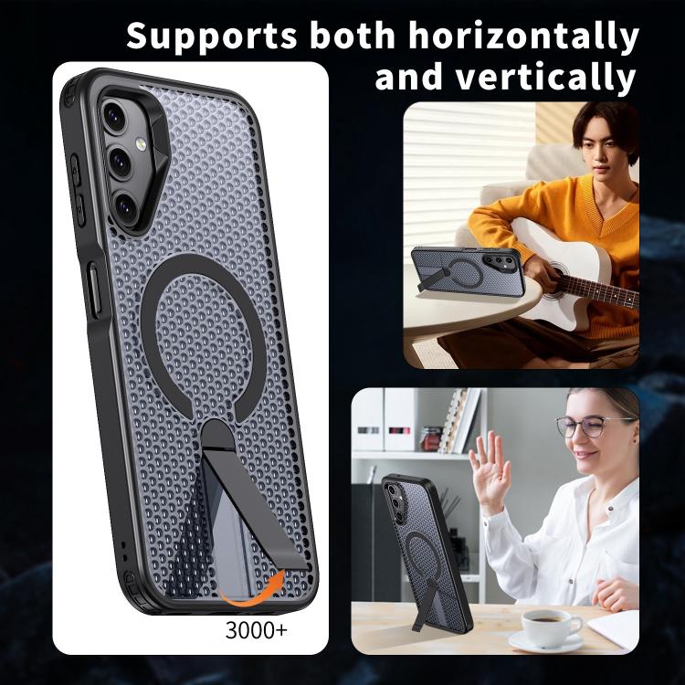 For Galaxy A14 4G / 5G Honeycomb Cooling MagSafe Holder Phone Case
