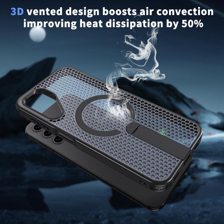 For Galaxy A14 4G / 5G Honeycomb Cooling MagSafe Holder Phone Case