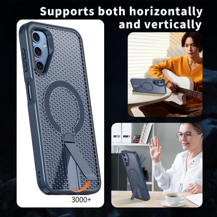 For Galaxy A14 4G / 5G Honeycomb Cooling MagSafe Holder Phone Case